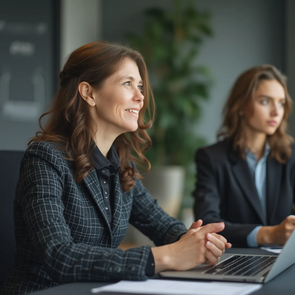 Consultant présentant une stratégie
